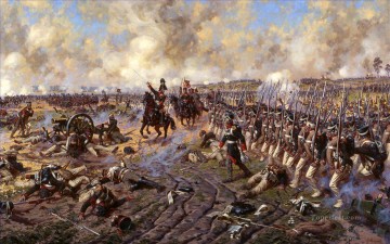 Peter Bagration in the battle of Borodino Yurievich Averyanov Military War Oil Paintings